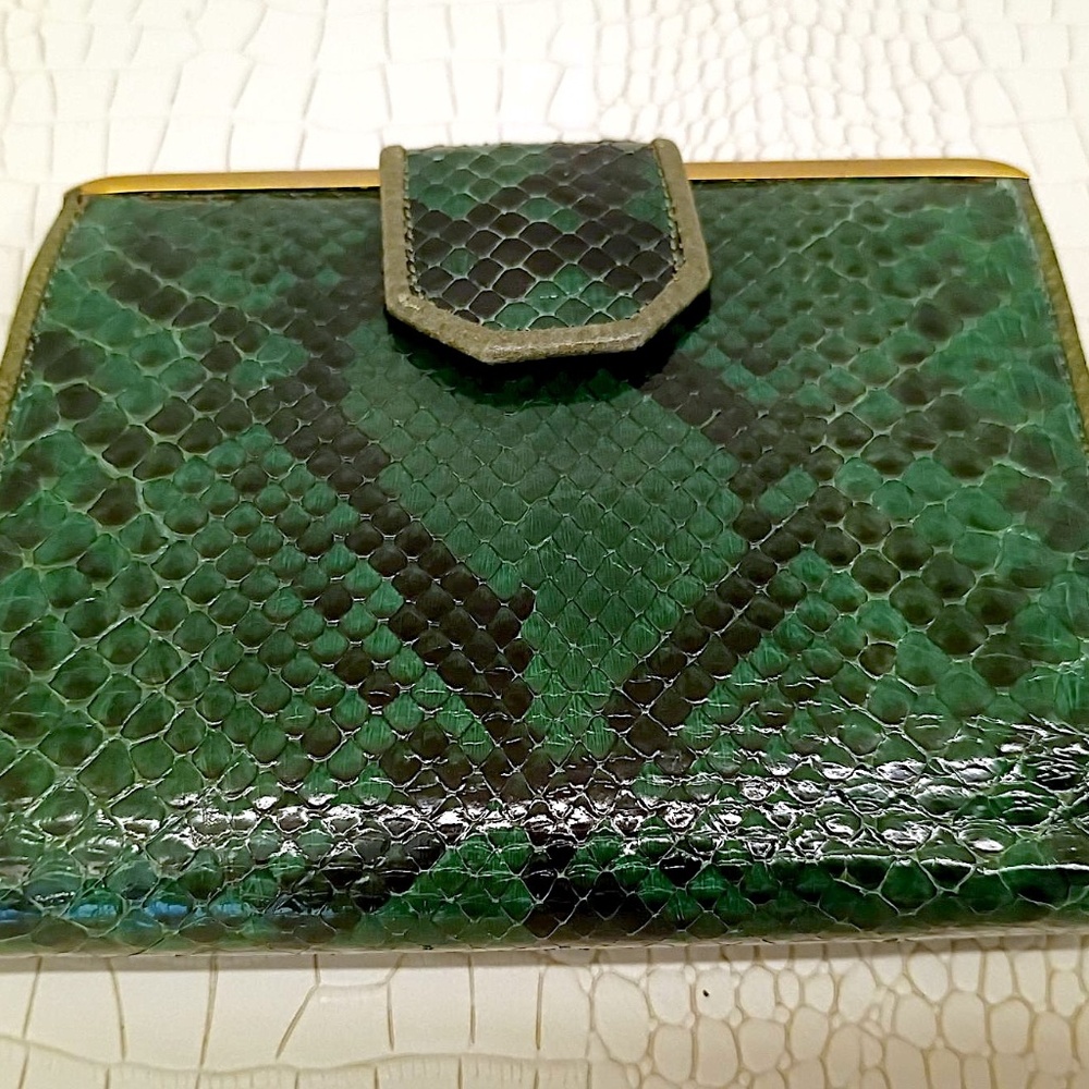New Valentino Garavani - Snake Skin Bi-Fold Wallet Pure Leather.
